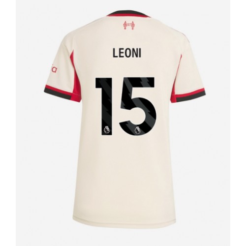 Liverpool Giovanni Leoni #15 Venkovní Dres pro Dámy 2025-26 Krátkým Rukávem Liverpool Giovanni Leoni #15 Venkovní Dres pro Dámy 2025-26 Krátkým Rukávem