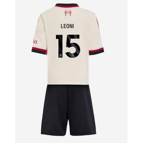 Liverpool Giovanni Leoni #15 Venkovní dres komplet pro Děti 2025-26 Krátkým Rukávem (+ Krátké kalhoty) Liverpool Giovanni Leoni #15 Venkovní dres komplet pro Děti 2025-26 Krátkým Rukávem (+ Krátké kalhoty)