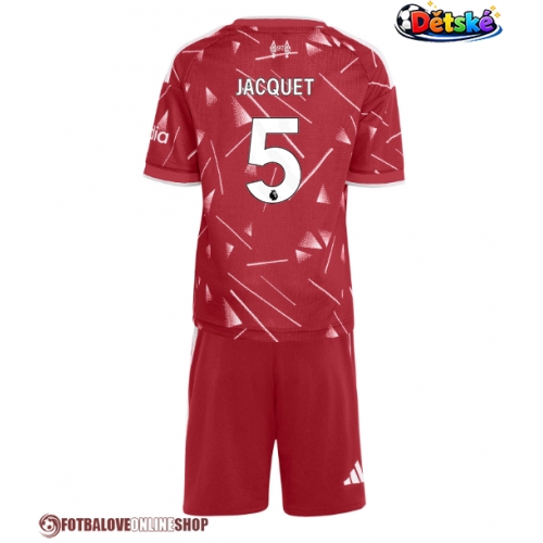 Liverpool Jeremy Jacquet #5 Domácí dres komplet pro Děti 2026-27 Krátkým Rukávem (+ Krátké kalhoty)