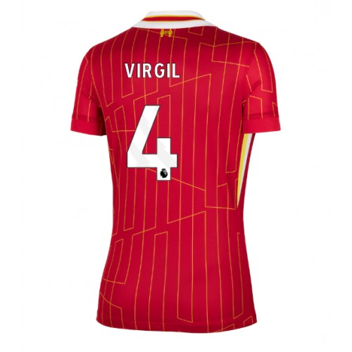 Liverpool Virgil van Dijk #4 Domácí Dres pro Dámy 2024-25 Krátkým Rukávem Liverpool Virgil van Dijk #4 Domácí Dres pro Dámy 2024-25 Krátkým Rukávem