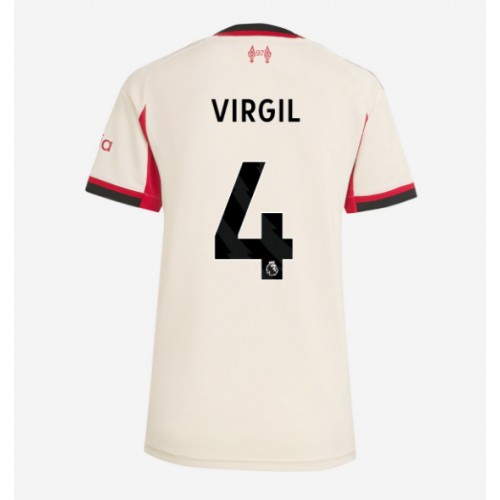 Liverpool Virgil van Dijk #4 Venkovní Dres pro Dámy 2025-26 Krátkým Rukávem Liverpool Virgil van Dijk #4 Venkovní Dres pro Dámy 2025-26 Krátkým Rukávem
