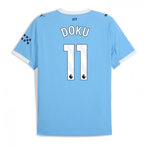 Manchester City Jeremy Doku #11 Domácí Dres 2025-26 Krátkým Rukávem Manchester City Jeremy Doku #11 Domácí Dres 2025-26 Krátkým Rukávem