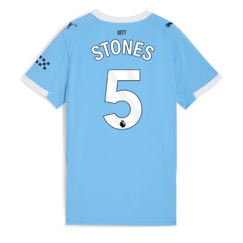 Manchester City John Stones #5 Domácí Dres pro Dámy 2025-26 Krátkým Rukávem Manchester City John Stones #5 Domácí Dres pro Dámy 2025-26 Krátkým Rukávem