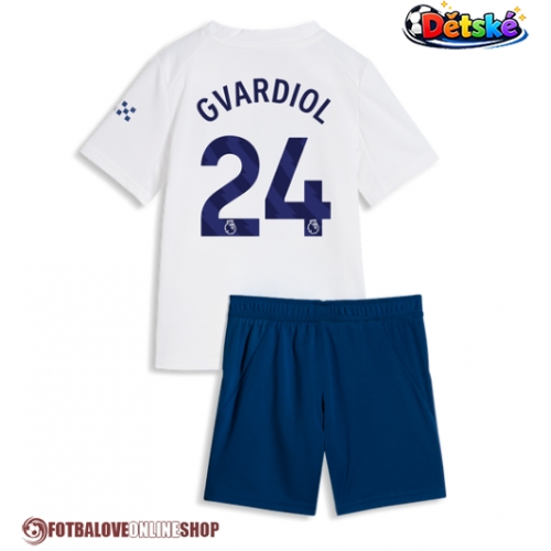 Manchester City Josko Gvardiol #24 Alternativní dres komplet pro Děti 2026-27 Krátkým Rukávem (+ Krátké kalhoty)