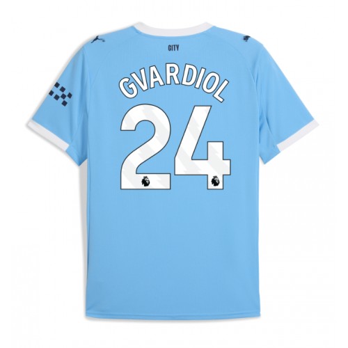 Manchester City Josko Gvardiol #24 Domácí Dres 2025-26 Krátkým Rukávem Manchester City Josko Gvardiol #24 Domácí Dres 2025-26 Krátkým Rukávem