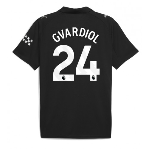 Manchester City Josko Gvardiol #24 Venkovní Dres 2025-26 Krátkým Rukávem Manchester City Josko Gvardiol #24 Venkovní Dres 2025-26 Krátkým Rukávem