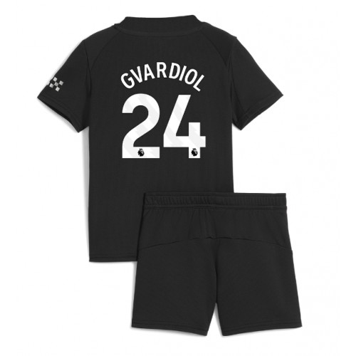 Manchester City Josko Gvardiol #24 Venkovní dres komplet pro Děti 2025-26 Krátkým Rukávem (+ Krátké kalhoty) Manchester City Josko Gvardiol #24 Venkovní dres komplet pro Děti 2025-26 Krátkým Rukávem (+ Krátké kalhoty)