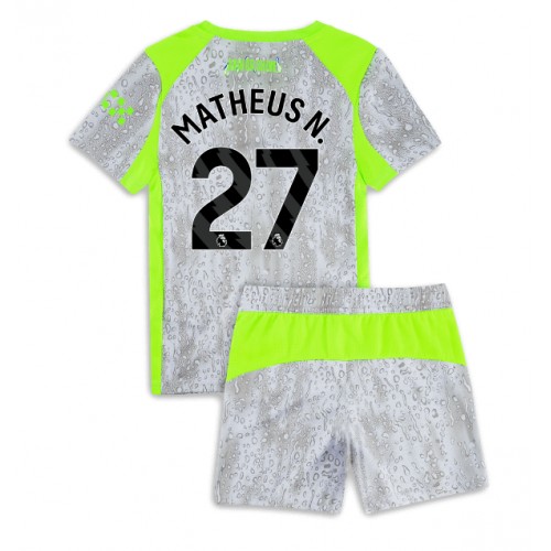 Manchester City Matheus Nunes #27 Alternativní dres komplet pro Děti 2025-26 Krátkým Rukávem (+ Krátké kalhoty)