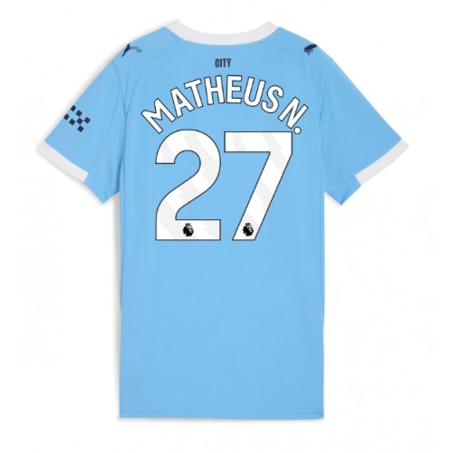 Manchester City Matheus Nunes #27 Domácí Dres pro Dámy 2025-26 Krátkým Rukávem Manchester City Matheus Nunes #27 Domácí Dres pro Dámy 2025-26 Krátkým Rukávem