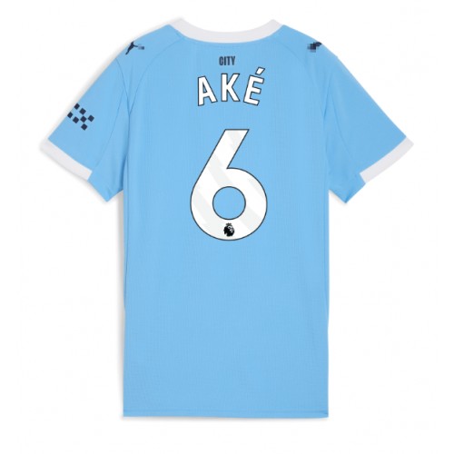 Manchester City Nathan Ake #6 Domácí Dres pro Dámy 2025-26 Krátkým Rukávem Manchester City Nathan Ake #6 Domácí Dres pro Dámy 2025-26 Krátkým Rukávem