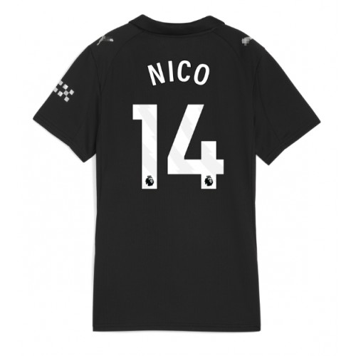 Manchester City Nico Gonzalez #14 Venkovní Dres pro Dámy 2025-26 Krátkým Rukávem Manchester City Nico Gonzalez #14 Venkovní Dres pro Dámy 2025-26 Krátkým Rukávem