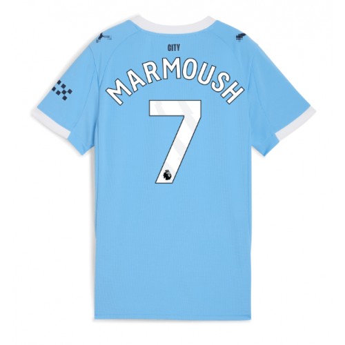 Manchester City Omar Marmoush #7 Domácí Dres pro Dámy 2025-26 Krátkým Rukávem Manchester City Omar Marmoush #7 Domácí Dres pro Dámy 2025-26 Krátkým Rukávem