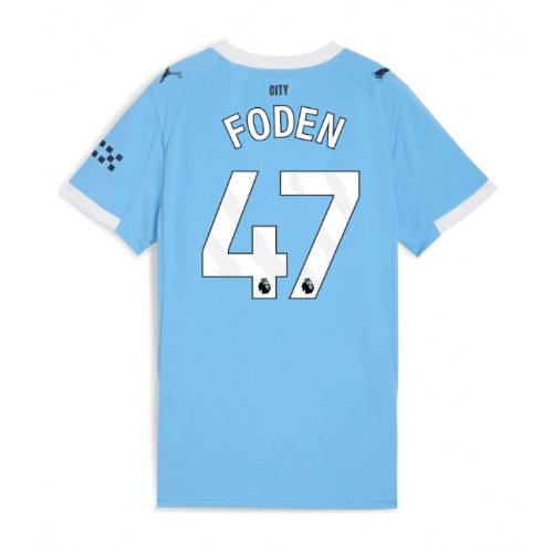 Manchester City Phil Foden #47 Domácí Dres pro Dámy 2025-26 Krátkým Rukávem Manchester City Phil Foden #47 Domácí Dres pro Dámy 2025-26 Krátkým Rukávem