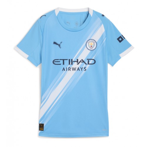 Manchester City Rayan Ait-Nouri #21 Domácí Dres pro Dámy 2025-26 Krátkým Rukávem Manchester City Rayan Ait-Nouri #21 Domácí Dres pro Dámy 2025-26 Krátkým Rukávem