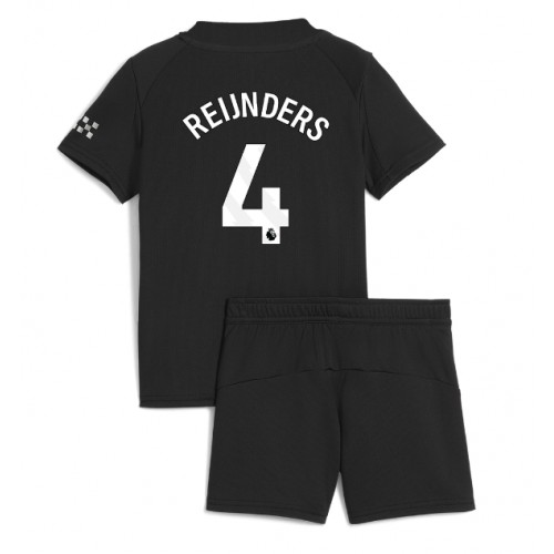 Manchester City Tijjani Reijnders #4 Venkovní dres komplet pro Děti 2025-26 Krátkým Rukávem (+ Krátké kalhoty)