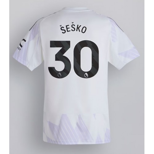 Manchester United Benjamin Sesko #30 Venkovní Dres 2025-26 Krátkým Rukávem Manchester United Benjamin Sesko #30 Venkovní Dres 2025-26 Krátkým Rukávem