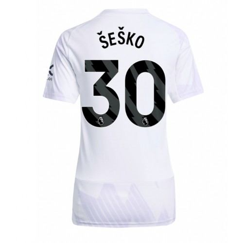 Manchester United Benjamin Sesko #30 Venkovní Dres pro Dámy 2025-26 Krátkým Rukávem Manchester United Benjamin Sesko #30 Venkovní Dres pro Dámy 2025-26 Krátkým Rukávem