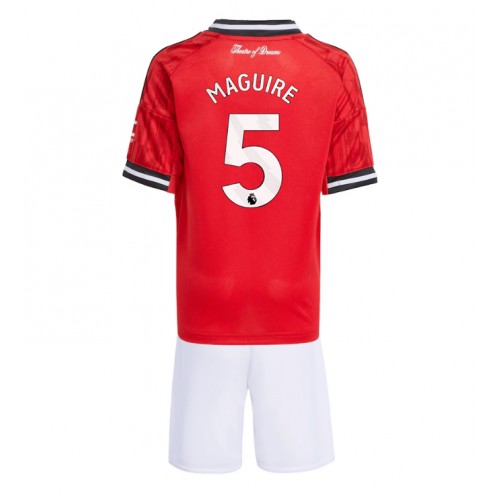 Manchester United Harry Maguire #5 Domácí dres komplet pro Děti 2025-26 Krátkým Rukávem (+ Krátké kalhoty) Manchester United Harry Maguire #5 Domácí dres komplet pro Děti 2025-26 Krátkým Rukávem (+ Krátké kalhoty)