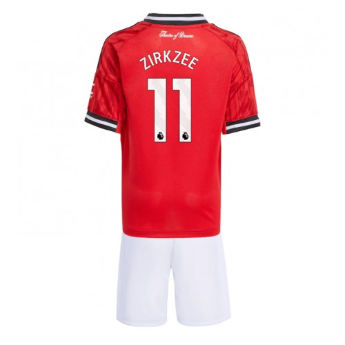 Manchester United Joshua Zirkzee #11 Domácí dres komplet pro Děti 2025-26 Krátkým Rukávem (+ Krátké kalhoty) Manchester United Joshua Zirkzee #11 Domácí dres komplet pro Děti 2025-26 Krátkým Rukávem (+ Krátké kalhoty)