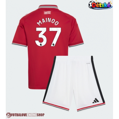 Manchester United Kobbie Mainoo #37 Domácí dres komplet pro Děti 2026-27 Krátkým Rukávem (+ Krátké kalhoty)