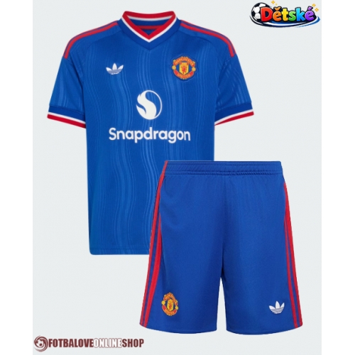 Manchester United Kobbie Mainoo #37 Venkovní dres komplet pro Děti 2026-27 Krátkým Rukávem (+ Krátké kalhoty)