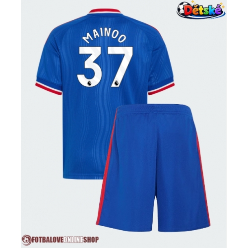 Manchester United Kobbie Mainoo #37 Venkovní dres komplet pro Děti 2026-27 Krátkým Rukávem (+ Krátké kalhoty)