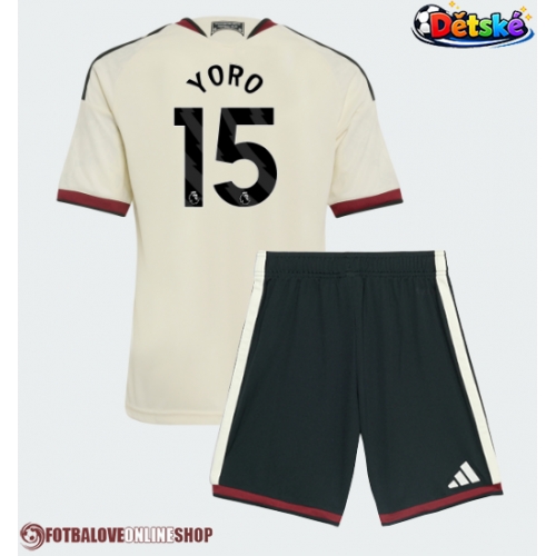 Manchester United Leny Yoro #15 Alternativní dres komplet pro Děti 2026-27 Krátkým Rukávem (+ Krátké kalhoty)