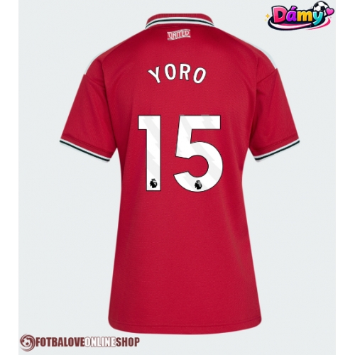 Manchester United Leny Yoro #15 Domácí Dres pro Dámy 2026-27 Krátkým Rukávem