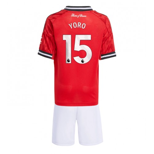 Manchester United Leny Yoro #15 Domácí dres komplet pro Děti 2025-26 Krátkým Rukávem (+ Krátké kalhoty) Manchester United Leny Yoro #15 Domácí dres komplet pro Děti 2025-26 Krátkým Rukávem (+ Krátké kalhoty)