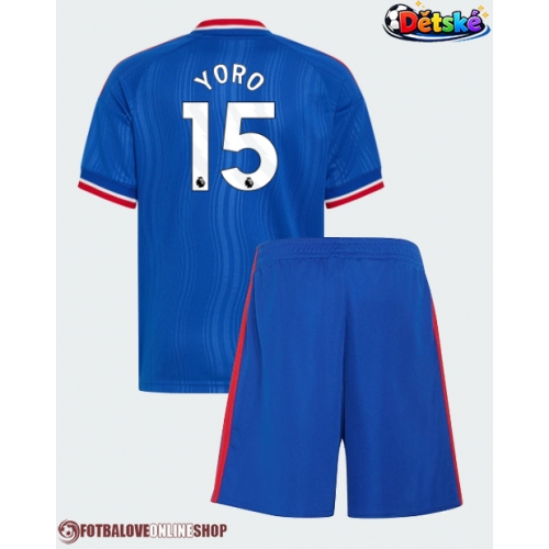 Manchester United Leny Yoro #15 Venkovní dres komplet pro Děti 2026-27 Krátkým Rukávem (+ Krátké kalhoty)
