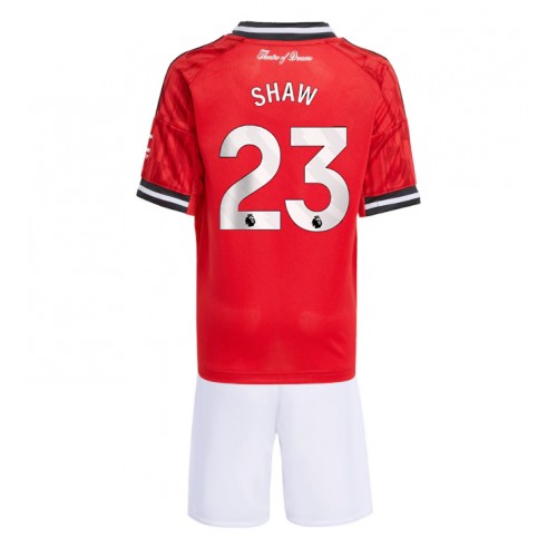 Manchester United Luke Shaw #23 Domácí dres komplet pro Děti 2025-26 Krátkým Rukávem (+ Krátké kalhoty) Manchester United Luke Shaw #23 Domácí dres komplet pro Děti 2025-26 Krátkým Rukávem (+ Krátké kalhoty)