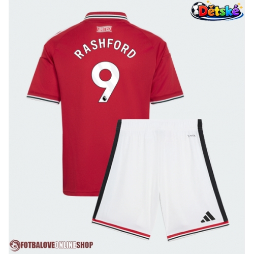 Manchester United Marcus Rashford #9 Domácí dres komplet pro Děti 2026-27 Krátkým Rukávem (+ Krátké kalhoty)