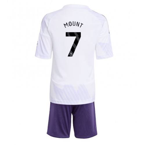 Manchester United Mason Mount #7 Venkovní dres komplet pro Děti 2025-26 Krátkým Rukávem (+ Krátké kalhoty) Manchester United Mason Mount #7 Venkovní dres komplet pro Děti 2025-26 Krátkým Rukávem (+ Krátké kalhoty)