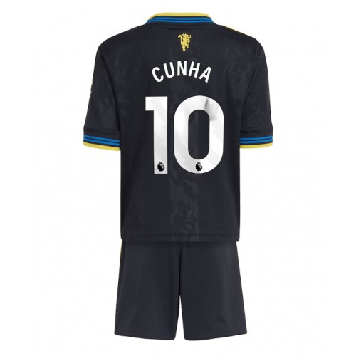 Manchester United Matheus Cunha #10 Alternativní dres komplet pro Děti 2025-26 Krátkým Rukávem (+ Krátké kalhoty)