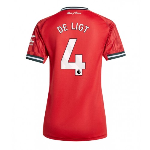 Manchester United Matthijs de Ligt #4 Domácí Dres pro Dámy 2025-26 Krátkým Rukávem Manchester United Matthijs de Ligt #4 Domácí Dres pro Dámy 2025-26 Krátkým Rukávem