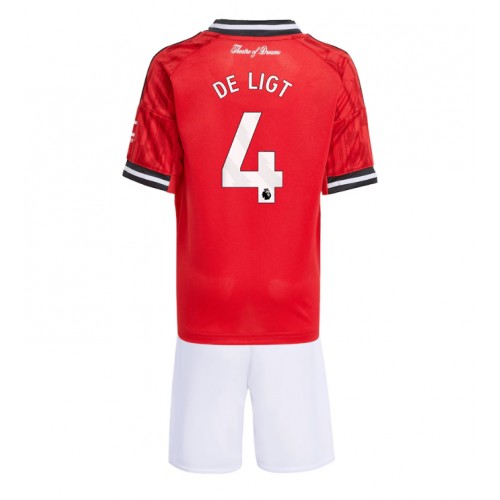 Manchester United Matthijs de Ligt #4 Domácí dres komplet pro Děti 2025-26 Krátkým Rukávem (+ Krátké kalhoty) Manchester United Matthijs de Ligt #4 Domácí dres komplet pro Děti 2025-26 Krátkým Rukávem (+ Krátké kalhoty)