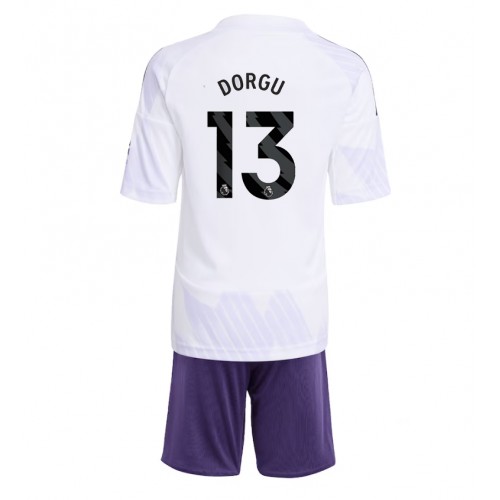 Manchester United Patrick Dorgu #13 Venkovní dres komplet pro Děti 2025-26 Krátkým Rukávem (+ Krátké kalhoty)