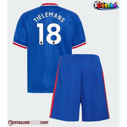 Manchester United Youri Tielemans #18 Venkovní dres komplet pro Děti 2026-27 Krátkým Rukávem (+ Krátké kalhoty)