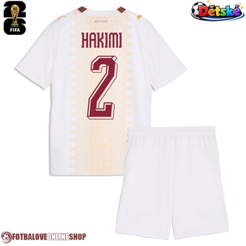 Maroko Achraf Hakimi #2 Venkovní dres komplet pro Děti MS 2026 Krátkým Rukávem (+ Krátké kalhoty)