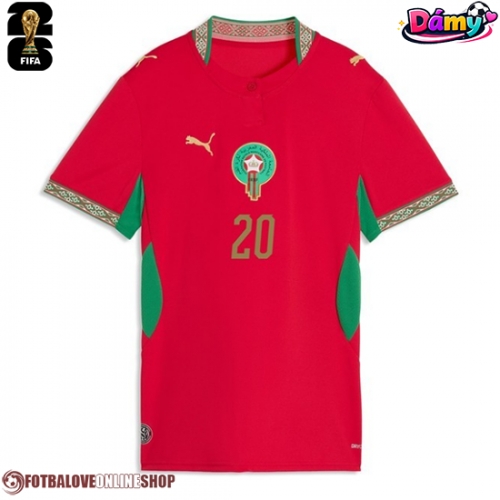 Maroko Ayoub El Kaabi #20 Domácí Dres pro Dámy MS 2026 Krátkým Rukávem