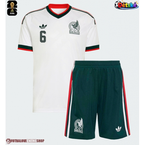 Mexiko Erik Lira #6 Venkovní dres komplet pro Děti MS 2026 Krátkým Rukávem (+ Krátké kalhoty)