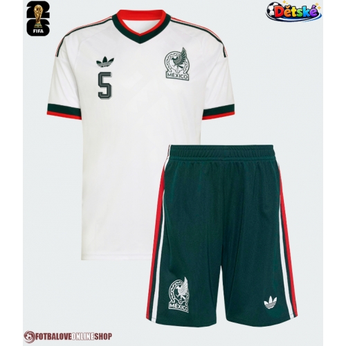 Mexiko Johan Vasquez #5 Venkovní dres komplet pro Děti MS 2026 Krátkým Rukávem (+ Krátké kalhoty)