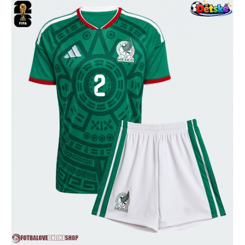 Mexiko Jorge Sanchez #2 Domácí dres komplet pro Děti MS 2026 Krátkým Rukávem (+ Krátké kalhoty)