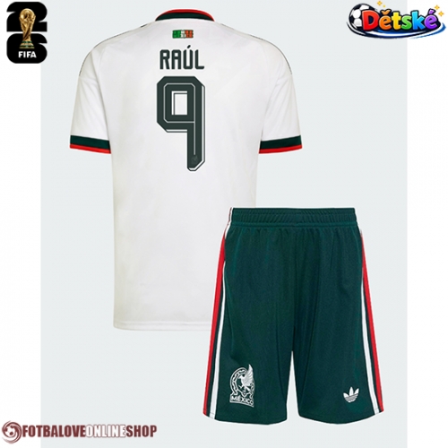 Mexiko Raul Jimenez #9 Venkovní dres komplet pro Děti MS 2026 Krátkým Rukávem (+ Krátké kalhoty)