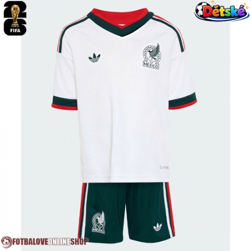 Mexiko Venkovní dres komplet pro Děti MS 2026 Krátkým Rukávem (+ Krátké kalhoty)