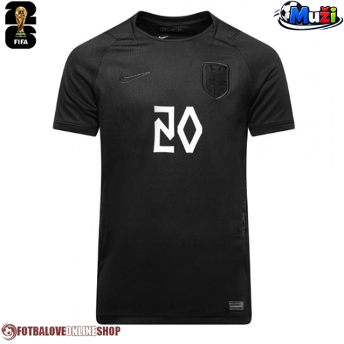 Norsko Jorgen Strand Larsen #11 Venkovní Dres MS 2026 Krátkým Rukávem