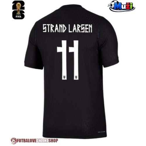 Norsko Jorgen Strand Larsen #11 Venkovní Dres MS 2026 Krátkým Rukávem