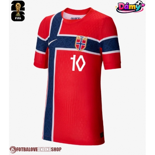 Norsko Martin Odegaard #10 Domácí Dres pro Dámy MS 2026 Krátkým Rukávem