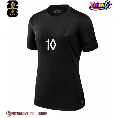 Norsko Martin Odegaard #10 Venkovní Dres pro Dámy MS 2026 Krátkým Rukávem