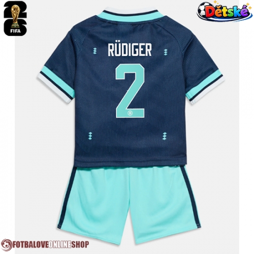 Německo Antonio Rudiger #2 Venkovní dres komplet pro Děti MS 2026 Krátkým Rukávem (+ Krátké kalhoty)
